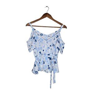 Sienna Sky Blue and White Floral Blouse